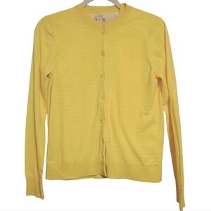 J. Crew Factory | Yellow Polka Dot Caryn Cardigan Sweater Set (Size Medium)